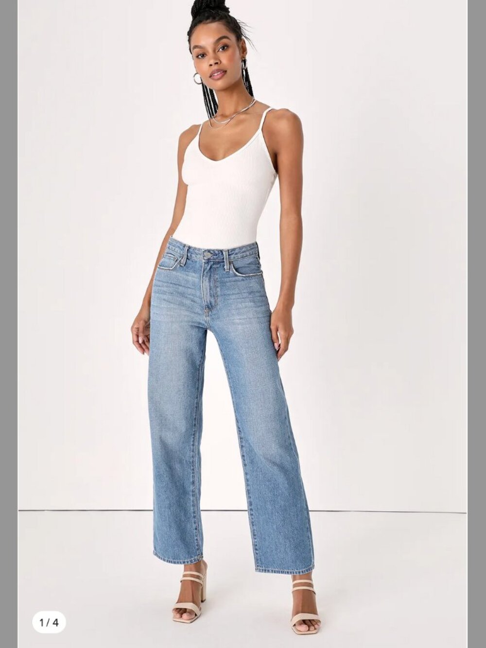 Just Black Denim High-Waisted Dad Jeans (size 24)